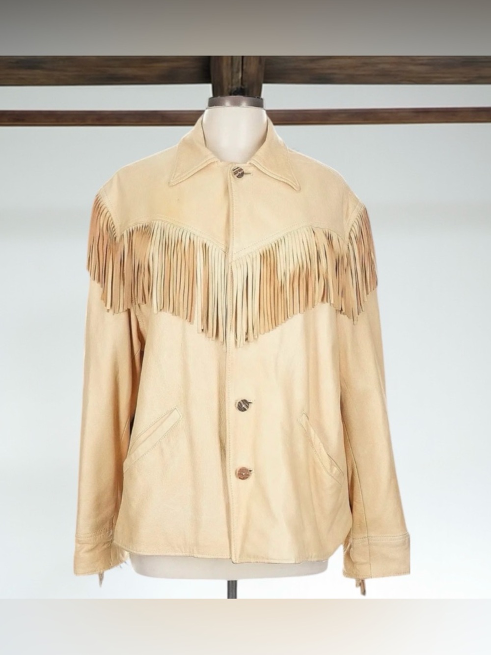 Vintage Ralph Lauren 70’s/Early 80’s Era Western Style Fringe Leather Jacket - Picture 2 of 13